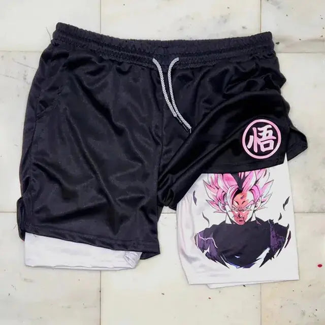 Dragon Ballz Anime Gym Training 2 in 1 Shorts