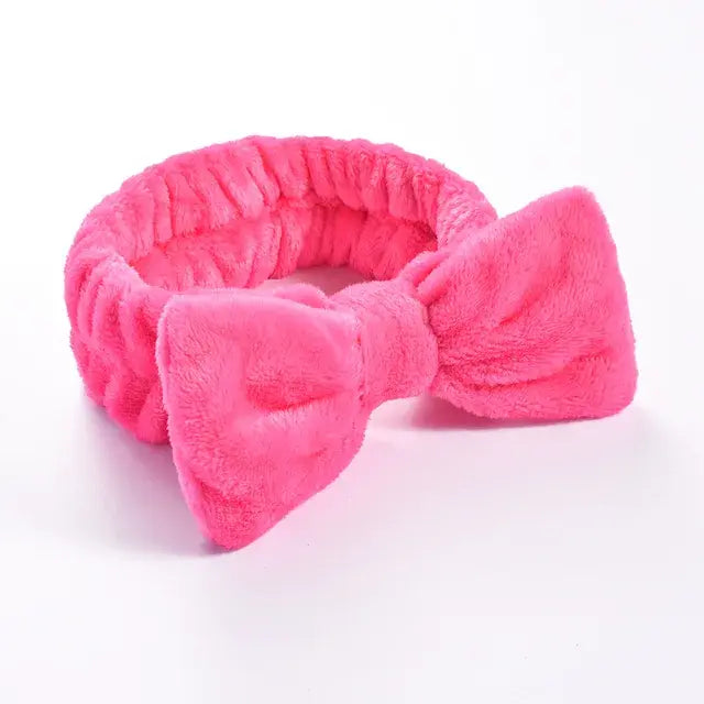 Soft Coral Fleece Headband Makeup