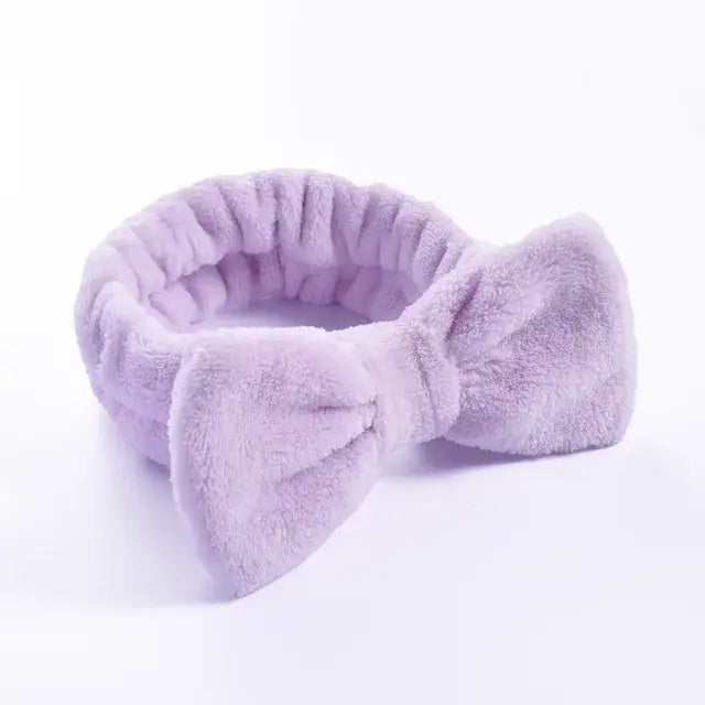 Soft Coral Fleece Headband Makeup