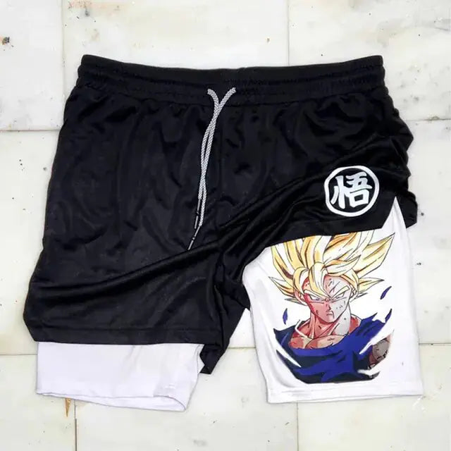 Dragon Ballz Anime Gym Training 2 in 1 Shorts