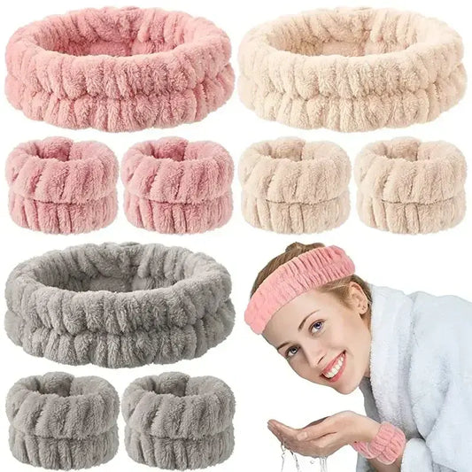 Soft Coral Fleece Headband Makeup