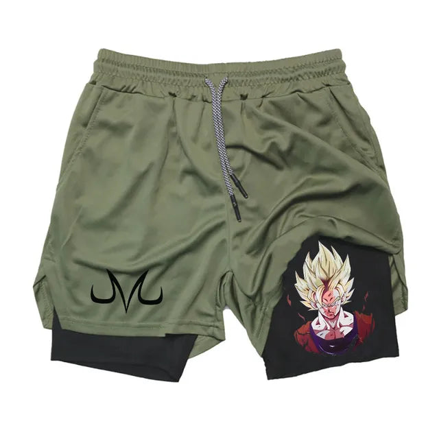 Dragon Ballz Anime Gym Training 2 in 1 Shorts