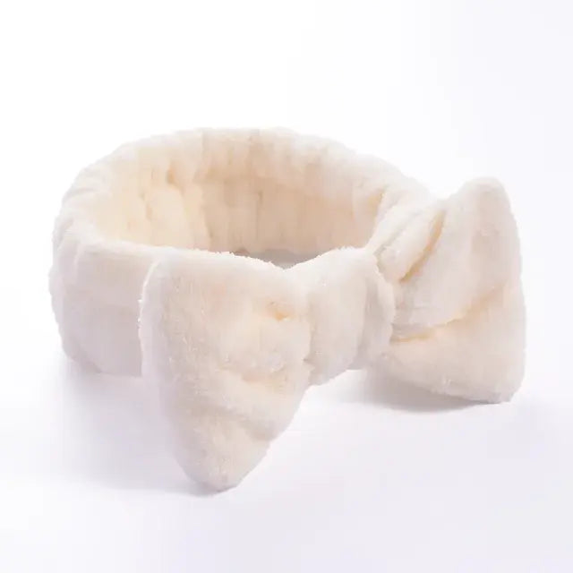 Soft Coral Fleece Headband Makeup