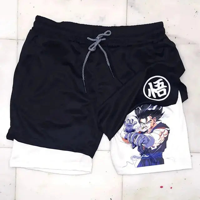 Dragon Ballz Anime Gym Training 2 in 1 Shorts