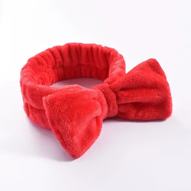 Soft Coral Fleece Headband Makeup