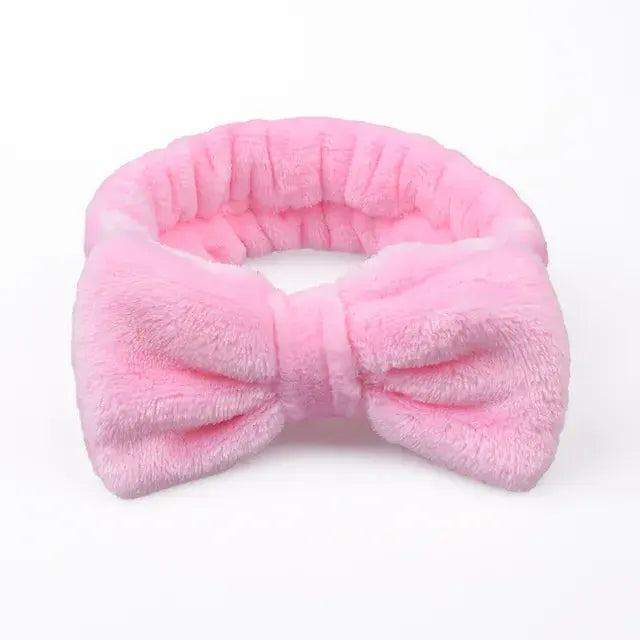 Soft Coral Fleece Headband Makeup